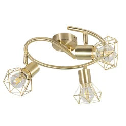 Spot Art Déco en laiton réglable et inclinable 3 lumières - Mosh