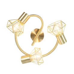 Spot Art Déco en laiton réglable et inclinable 3 lumières - Mosh