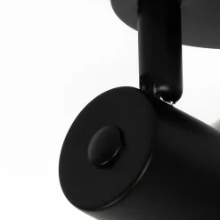 Spot Art Déco noir avec verre fumé - Vidro