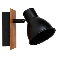 Spot Atelier métal noir et bois Ostaria