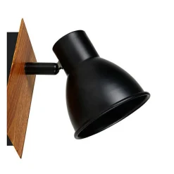 Spot Atelier métal noir et bois Ostaria