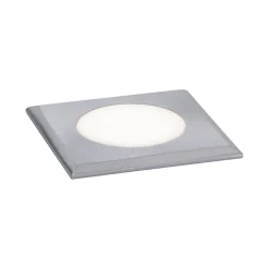 Spot carré encastrable d'extérieur solaire LED integrée acier gris IP67 2W 60lm 230V Paulmann