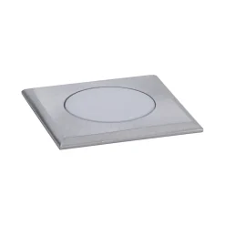 Spot carré encastrable d'extérieur solaire LED integrée acier gris IP67 2W 60lm 230V Paulmann