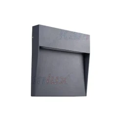 Spot Carré 6,5W étanche IP54 AC220-240V 160mm Anthracite - Blanc Naturel 4000K