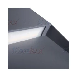 Spot Carré 6,5W étanche IP54 AC220-240V 160mm Anthracite - Blanc Naturel 4000K