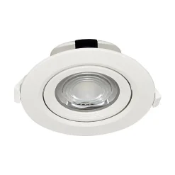 Spot COB LED encastrable rond blanc orientable 10W IP20 3000K