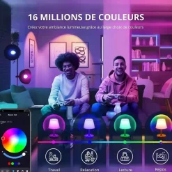 Spot connecté à encastrer type downlight 3.5" 10w - wifi - rgbw