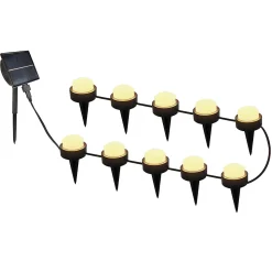 Spot de balisage solaire à planter ou fixer au mur LED Lumisky 0,09W IP65 80lm blanc chaud L.12m