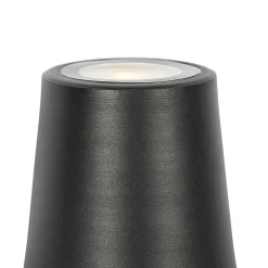 Spot de jardin moderne noir rond IP65 - Lennard