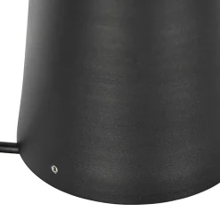 Spot de jardin moderne noir rond IP65 - Lennard