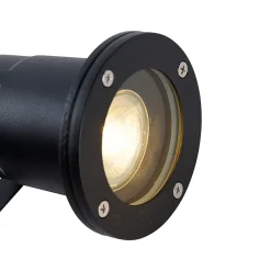 Spot de jardin noir avec cordon et prise 230 cm IP65 - Basic