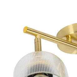 Spot de plafond doré avec verre 2 lumières orientable - Laura