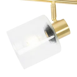 Spot de plafond doré avec verre 4 lumières orientables - Laura