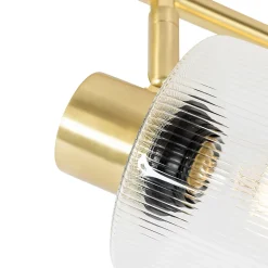 Spot de plafond doré avec verre 4 lumières orientables - Laura