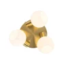 Spot de plafond doré avec verre opale 3 lumières orientables - Anouk