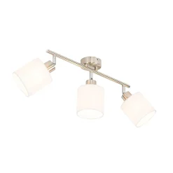 Spot de plafond en acier avec abat-jour blanc 3 lumières orientables - Hetta