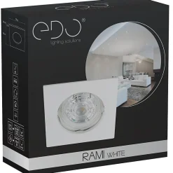 Spot de plafond encastrable Rami White IP20, carré, blanc, EDO777316 EDO