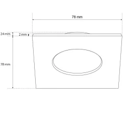 Spot de plafond encastrable Rami White IP20, carré, blanc, EDO777316 EDO