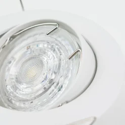 Spot de plafond encastrable orientable Ziva Ker White IP20, rond, blanc, EDO777312 EDO