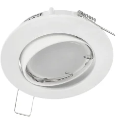 Spot de plafond encastrable orientable Ziva Ker White IP20, rond, blanc, EDO777312 EDO