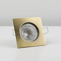 Spot de plafond encastrable Rami Brass IP20, carré, laiton, EDO777318 EDO