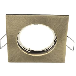 Spot de plafond encastrable Rami Brass IP20, carré, laiton, EDO777318 EDO