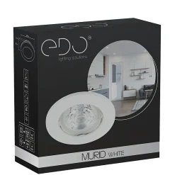 Spot de plafond encastrable Murid White IP20, rond, blanc, EDO777291 EDO