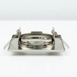 Spot de plafond encastrable orientable Viera Nickel IP20, carré, nickel, EDO777306 EDO