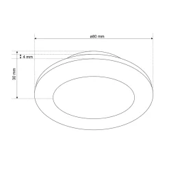 Spot de plafond encastrable Murid Nickel IP20, rond, nickel, EDO777294 EDO