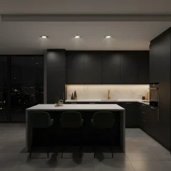 Spot de plafond encastrable Ceri 1 OV Silver IP20, rond, argenté, finition brossée, EDO777140 EDO