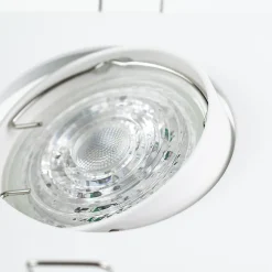Spot de plafond encastrable orientable Paril White IP20, carré, blanc, EDO777319 EDO