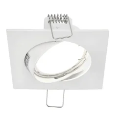 Spot de plafond encastrable orientable Paril White IP20, carré, blanc, EDO777319 EDO