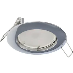 Spot de plafond encastrable Ziva Chrome IP20, rond, chromé, EDO777309 EDO