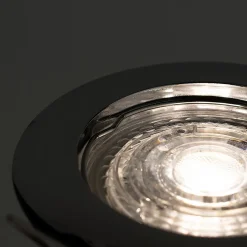 Spot de plafond encastrable Ziva Chrome IP20, rond, chromé, EDO777309 EDO