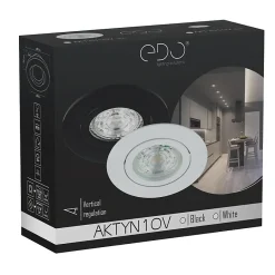 Spot de plafond encastrable Aktyn 1 Ov Black IP20, rond, noir, EDO777122 EDO