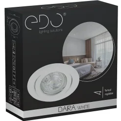 Spot de plafond encastrable orientable Daira White IP20, rond, blanc, EDO777298 EDO