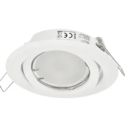 Spot de plafond encastrable orientable Daira White IP20, rond, blanc, EDO777298 EDO