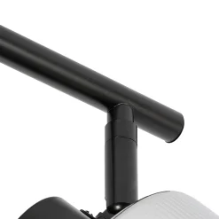 Spot de plafond noir avec verre fumé 3 lumières orientables - Laura
