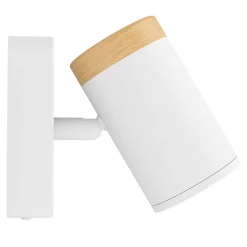 Spot de salle de bain blanc mat IP44 GU10 L.6 x l.11,5 x H.11 cm, Eglo Consuma