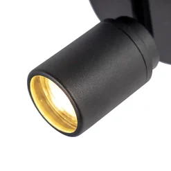 Spot de salle de bain moderne noir 3 lumières IP44 - Ducha