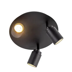 Spot de salle de bain moderne noir 3 lumières IP44 - Ducha