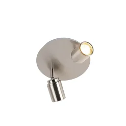 Spot de salle de bain moderne en acier 2 lumières IP44 - Ducha