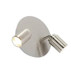 Spot de salle de bain moderne en acier 2 lumières IP44 - Ducha