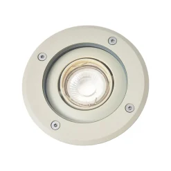 Spot de sol moderne beige GU10 50mm réglable IP65 - Delux