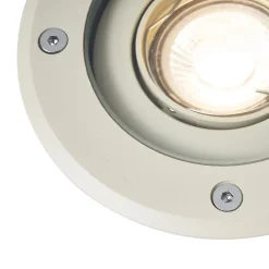 Spot de sol moderne beige GU10 50mm réglable IP65 - Delux