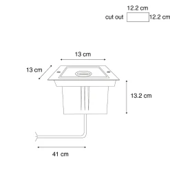Spot de sol moderne noir orientable IP65 - Oneon