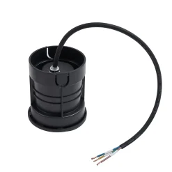 Spot de sol moderne noir GU10 50mm Effet 4 lumières IP65 - Cellar