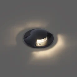 Spot de sol moderne noir GU10 50mm à 2 lumières IP65 - Cellar