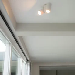 Spot design blanc 2 lumières orientables - Michael