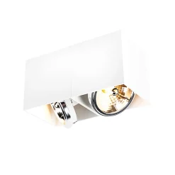 Spot design blanc rectangulaire 2 lumières - Box